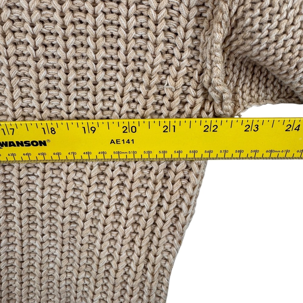 NEW NWT Free People Sweater Bell Song Beige Medium Sandcastle Knit Mock Neck - Picture 13 of 16
